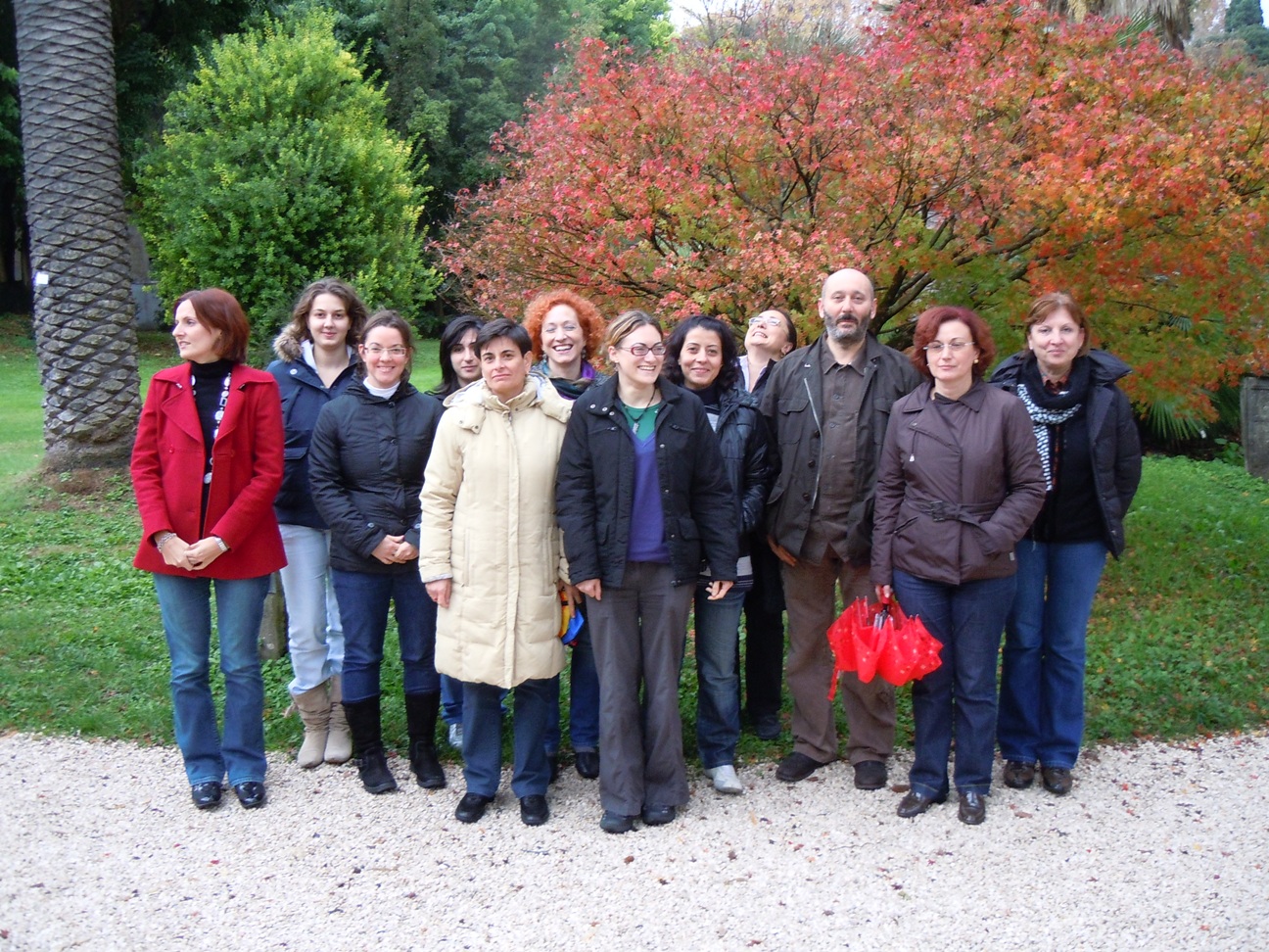foto di gruppo all\'Orto Botanico